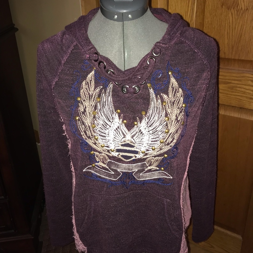 Harley Davidson Hooded Knit Top